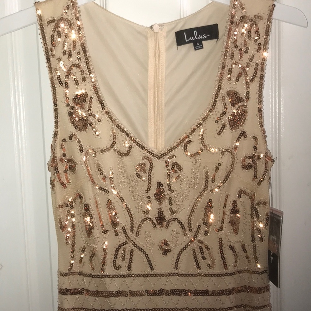 Gold prom dress